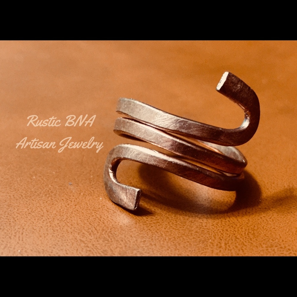 ✨Copper Ring Boho Gypsy Tribal Statement Handmade